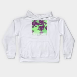 Purple Lace Fractal Art Kids Hoodie